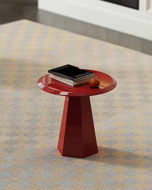 Small red DIamond accent table 