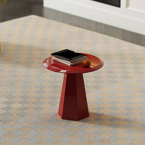Small red DIamond accent table 