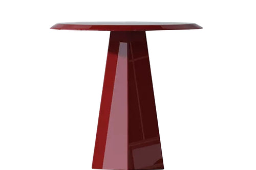Red high gloss diamond accent table 