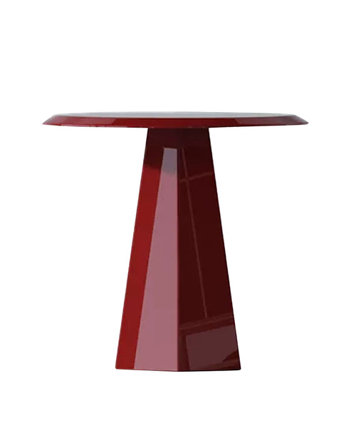 Red high gloss diamond accent table 