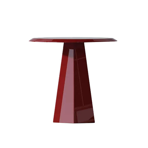 Red high gloss diamond accent table 