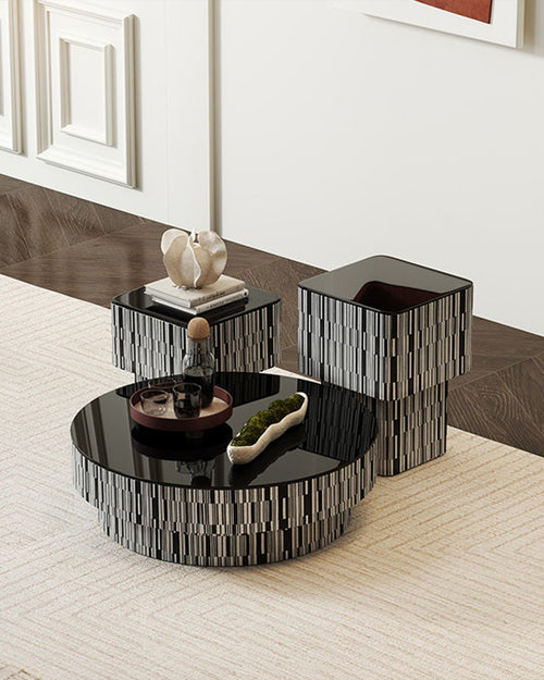 Douglas coffee table showing its sculptural form