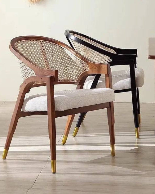 Stylish dual tone rattan chair