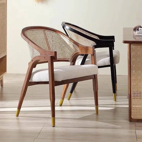 Stylish dual tone rattan chair