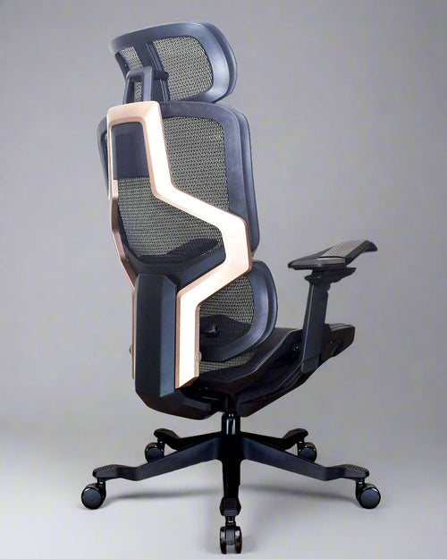 The Enova Office Chair redefines practical luxury with its perfect balance of comfort, innovation, and ergonomic support. Crafted with breathable mesh for superior airflow, it keeps you cool and comfortable through long hours of work while maintaining a sleek, modern look.

Engineered for everyday use, the Enova comes with 4D adjustable armrests, customizable back and thigh support, a Class 4 hydraulic lift, and an adjustable headrest, allowing you to find your ideal seating position with ease. Its durable 