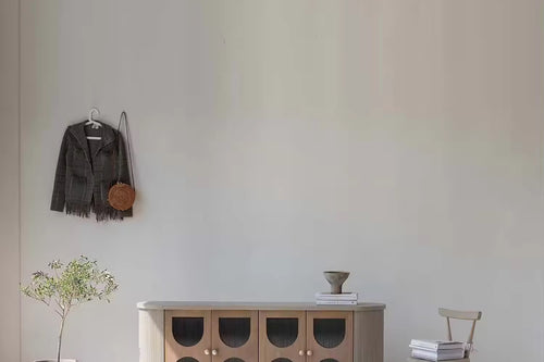 Stylish storage unit with metal base