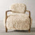Front view of ferris fur lounge chair