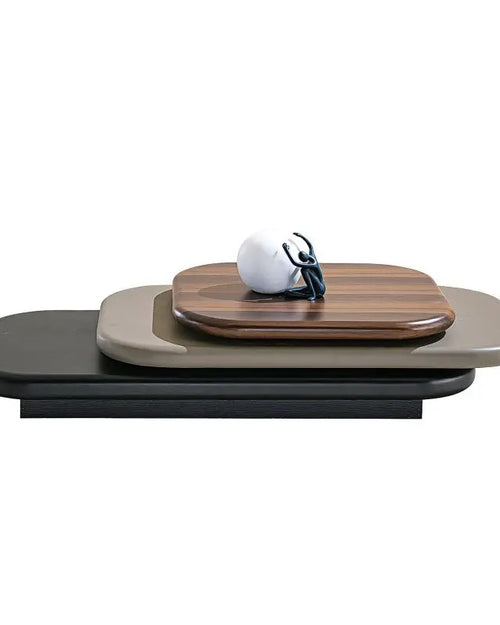 Modular rotating wooden coffee table