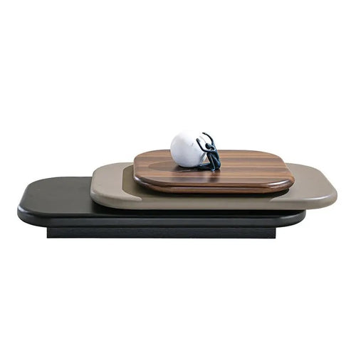 Modular rotating wooden coffee table