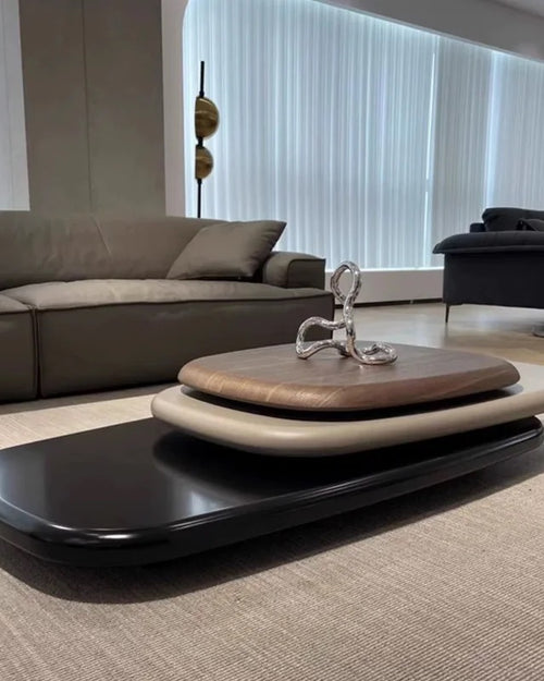 Stylish flippy table in living room