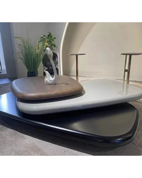 Stylish rotating flippy center table