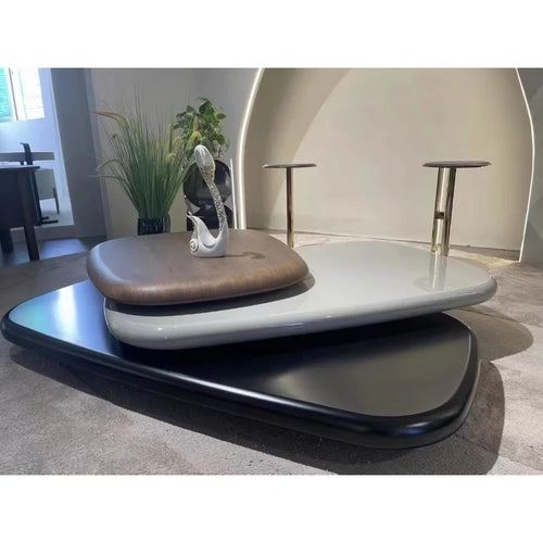 Stylish rotating flippy center table