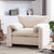 Fluffo chair in a living room, demonstrating its design