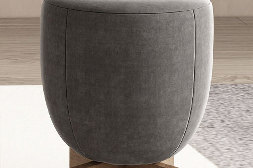 Front view of gray Cappadocia Pouf