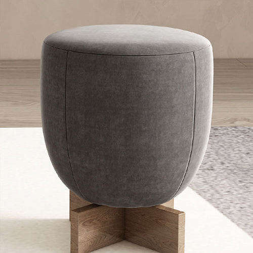Front view of gray Cappadocia Pouf