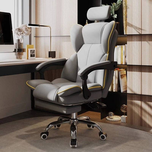 Sleek gray Cruiser gaming chair with neon piping