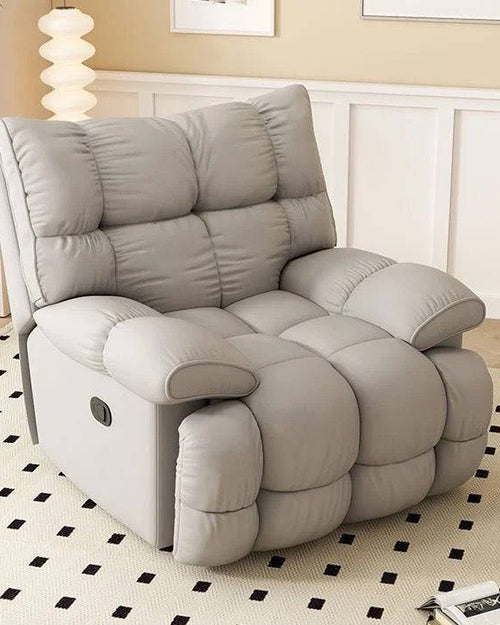 Modern recliner chair with sleek silhouette and soft cushioning