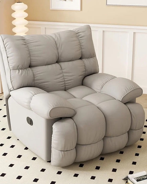 Modern recliner chair with sleek silhouette and soft cushioning