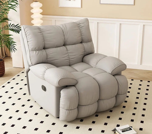 Modern recliner chair with sleek silhouette and soft cushioning