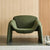Front of Hugo chair in green color