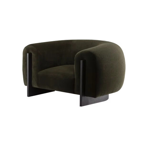 Modern green  Vanta armchair with black frame 