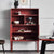Greko Bold Red Bookshelf & Cabinet