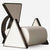 Close view of modern accent chair