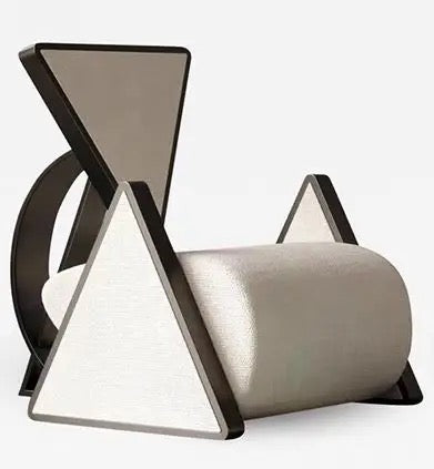Close view of modern accent chair