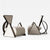 Unique triangular armrest designer chairs