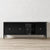 Modern black and gold storage cabinet