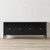 Stylish black and gold storage console