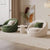 Comfortable modern seating in green and white