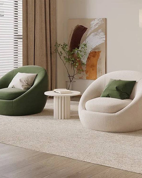 Comfortable modern seating in green and white
