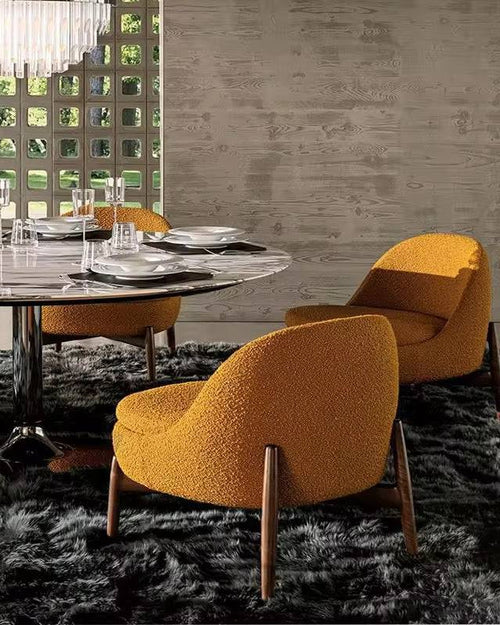 Pair of mustard Hendrick luxury chairs
