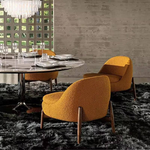 Pair of mustard Hendrick luxury chairs