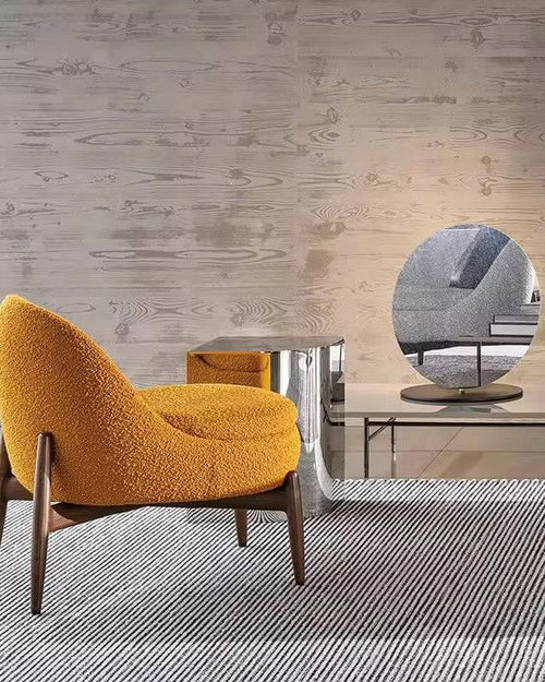 Vibrant mustard yellow Hendrick chair in a modern interior 