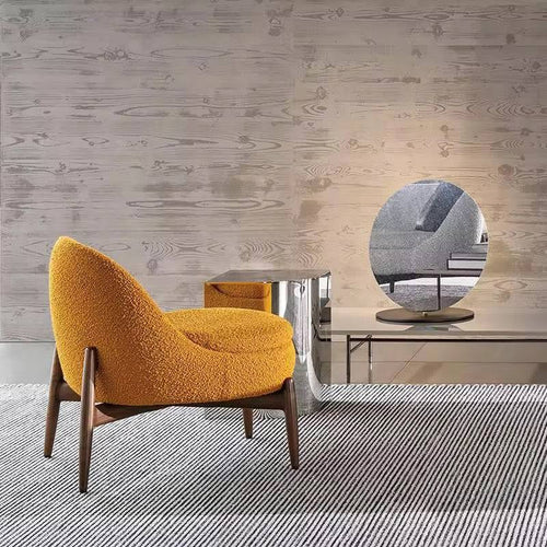 Vibrant mustard yellow Hendrick chair in a modern interior 