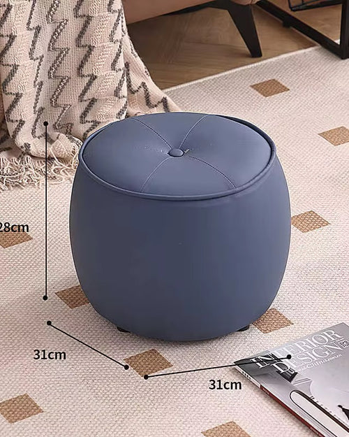 Hoppy Pouf — a compact luxury pouf in soft leatherite, perfect as a stylish accent or casual seat.