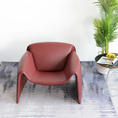 Futuristic red Hugo chair front view