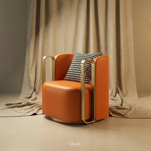 Luxury orange Anders chair Mumbai