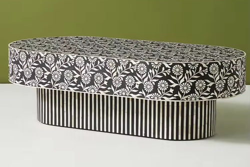 Luxury Coffee table with bone inlay by chair collective