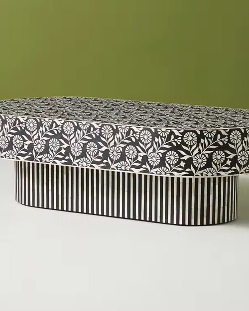 Luxury Coffee table with bone inlay by chair collective