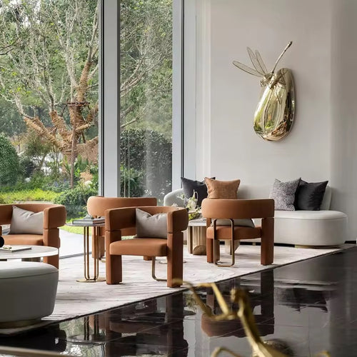 Luxury Orange Cassady accent chair Bangalore