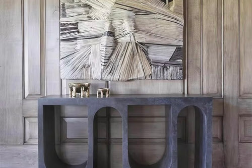Arcus Console – Architectural Elegance, Modern Function

The Arcus Console is a striking blend of sculptural form and functional design. Defined by its bold arched cutouts and minimalist silhouette, this piece brings architectural sophistication to any interior. Whether styled in an entryway, dining room, or living space, the Arcus makes a commanding statement while offering practical surface space.