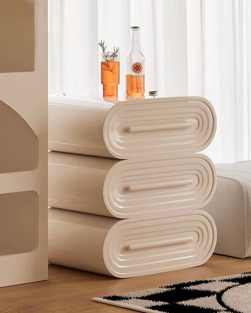 The Eclipse Console brings contemporary design and sculptural form into perfect harmony. With its layered curved structure and soft, flowing lines, it adds a bold yet refined presence to any space. Whether placed in a living room, hallway, or bedroom, Eclipse serves as both a functional surface and an artistic centerpiece.