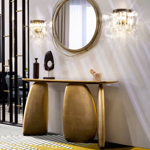 Luxury golden Aurum console table Pune