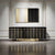 The Marbella Console is a striking fusion of modern design and opulent finishes. Featuring sleek black surfaces with golden accents, this console adds depth and sophistication to any interior. Its geometric pattern is elevated with polished golden lines that bring an architectural elegance to the piece, while the spacious storage compartments inside ensure practicality without compromising on style. Crafted for upscale living spaces, Marbella is perfect for adding a refined touch to living rooms, dining are