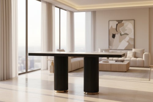 The Marcella Console embodies the essence of luxury console furniture online in India, merging craftsmanship, balance, and timeless elegance for contemporary homes.