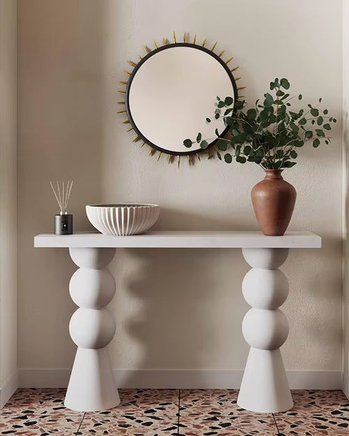 Discover the Inchi Foyer Console by Chair Collective — a geometric luxury console table with PU finish, designed to elevate modern foyers and minimalist interiors.