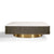 Modern coffee table with golden base